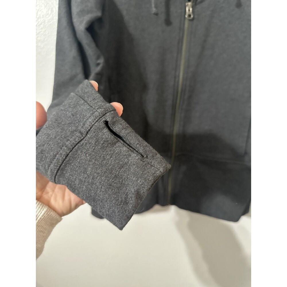 Pact Women’s Organic Cotton Zip Up Hoodie Jacket Thumb Holes Grey XS - Picture 3 of 7